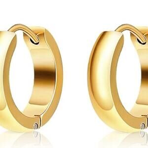 Gold Huggie hoop earrings